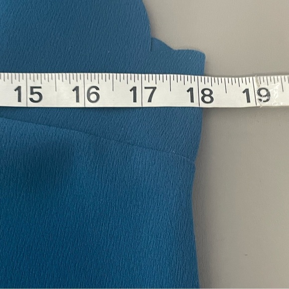 Everly Sleeveless Midi Dress Scalloped Edges Blue Size Medium - Picture 8 of 9